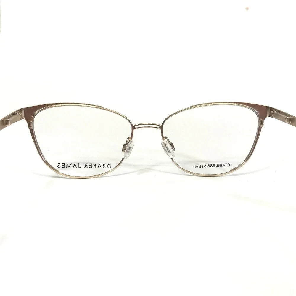 Draper James Eyeglasses Frames DJ5016 717 GOLD Blue Cat Eye Full Rim 53-16-135